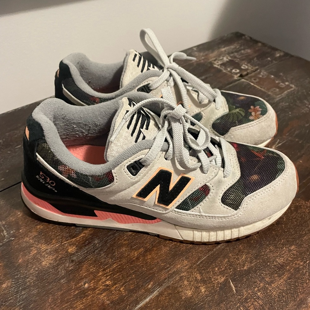 New Balance Kids' Gray and Black Sneakers